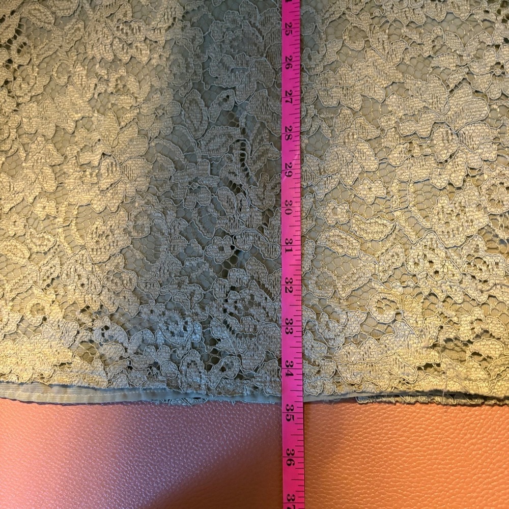 Betsey Johnson Lace Dress V Neck Bell Sleeve Green Party Cocktail Size 2 - Picture 9 of 9